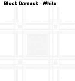 Block Damask - White